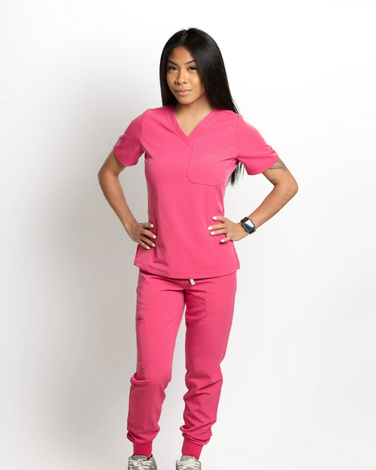 Women's One Pocket Slim Fit Petite Scrub Top - Pink Orchid Apparel & Accessories%shop name%%product variant%