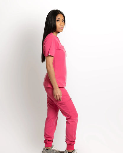 Women's One Pocket Slim Fit Petite Scrub Top - Pink Orchid Apparel & Accessories%shop name%%product variant%